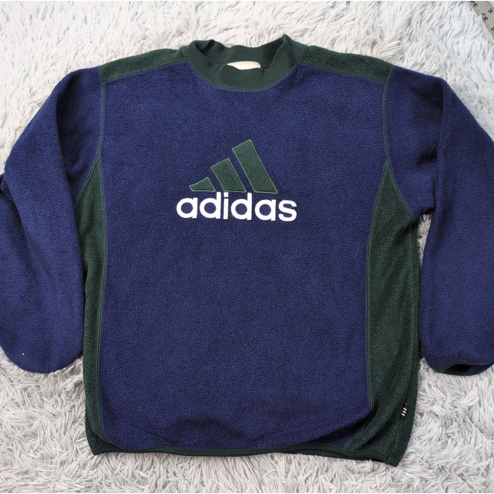 Vintage Adidas Sweatshirt Womens M Blue Athletic Comfort Streetwear Soft Casual